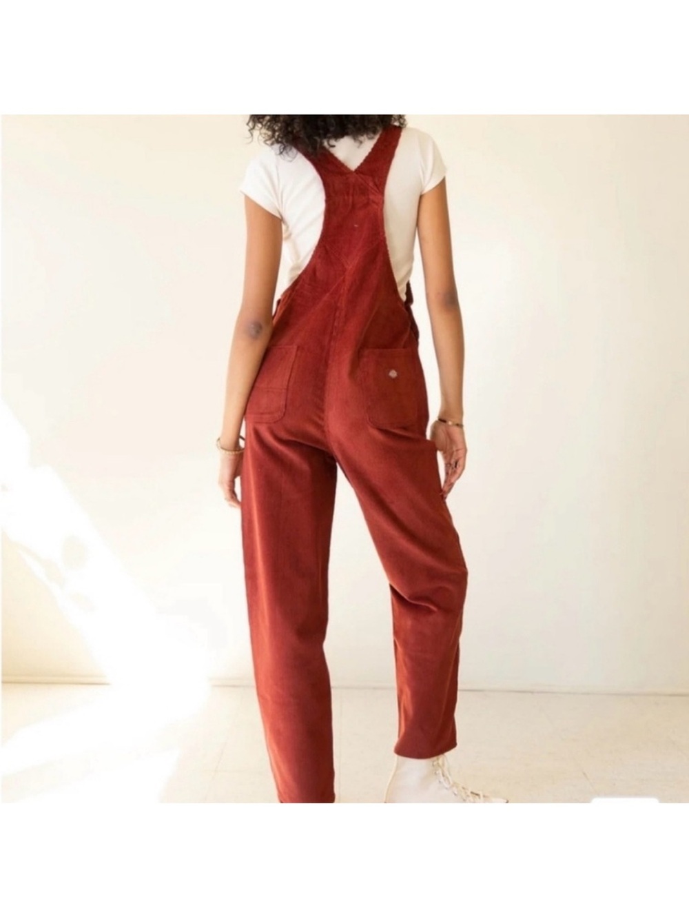 Dickies Rust Corduroy Overalls Jumpsuit - Picture 3 of 7